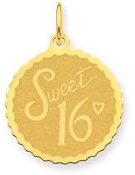14k Gold Sweet 16 Charm