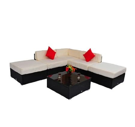 Deluxe Outdoor Rattan Garden Wicker 6-Piece Sofa Set Patio Sectional F Price & Reviews Buy Deluxe Outdoor Rattan Garden Wicker 6-Piece Sofa Set Patio Sectional Furniture