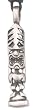 Tribal Style Chief Totem Pole Pewter Pendant Necklace