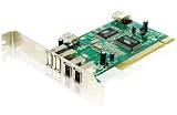 Electronics : 6 PORT COMBO PCI ADAPTER CARD 3 FIREWIRE + 3 USB2 PORTS