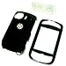 Brand HTC Mogul XV6800 PPC6800 P4000 Solid Black Snap-On Case Cover with Removable Swivel Belt Clip