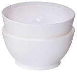 31CkhDYnEFL. SL160  Calibowl Santa Cruz Stack Set of 2 Plastic Serving Bowls, White