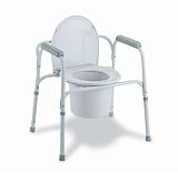 Deluxe, Steel Commode Easily Converts for Use as a Commode, Raised Toilet Seat or a Toilet Safety Frame