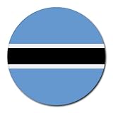 Botswana Flag Round Mouse Pad