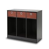 Multipurpose Storage Cabinet with 3 Bin Drawers - Espresso Finish