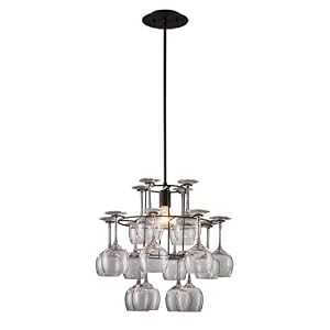 ELK Lighting 14040-1 Vintage 1 Light Single Tier Chandelier in Dark Rust by Elk