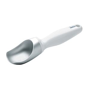 Zyliss 71372 Metal Ice-Cream Scoop with Ergonomic Plastic Handle White