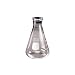 Pyrex Borosilicate Glass Narrow Mouth Erlenmeyer Flasks with Heavy Duty Rim