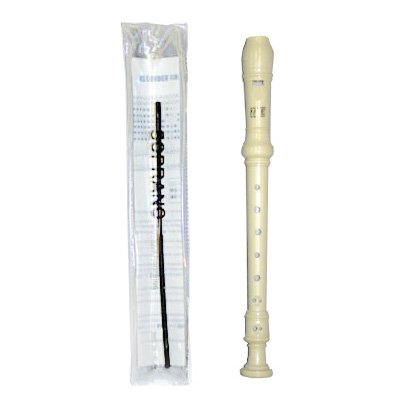 MIE 3-Piece Ivory Recorder, Baroque Fingering