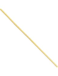 1mm, 14 Karat Yellow Gold, Octagonal Snake Chain - 18 inch