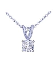 1.10 Ct Cushion Ideal Cut Diamond Solitaire Pendant 14K GOLD VS2-J GIA