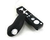 Nintendo Wii Remote Control Nunchuck Silicone Skin - Black
