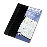 Rolodex 67482 Rolodex Poly Business Card Book, 480-Card Capacity, 24-Pages, 11 x 8-1/2, Black