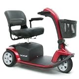 Victory 3-Wheel Scooter w/35 AH Batteries & Charger + Flat Free Tires - Model Viper Blue - Gray Fabric Seat Coverings