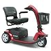 Victory 3-Wheel Scooter w/35 AH Batteries & Charger + Flat Free Tires - Model Candy Apple Red - Gray Fabric Seat Coverings : image