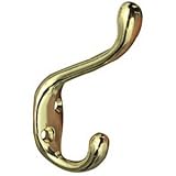 National #N248-229 Heavy Duty Brass Coat/Hat Hook