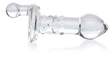 Don Wand Glass Pleasure Plug with Crank, Nubby, Clear Melon