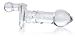 Don Wand Glass Pleasure Plug with Crank, Nubby, Clear Melon