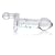 Don Wand Glass Pleasure Plug with Crank, Nubby, Clear Melon
