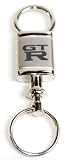 Nissan GTR Satin Chrome Valet Keychain with Detachable Ring Key Fob Official Licensed