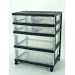 Kitchen & Housewares : 6 Drawer Wide Chest (Black) (26.813"H x 21.25"W x 15.25"D)
