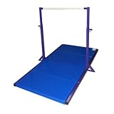 Purple Gymnastics Mini High Bar with 2-Inch Folding Mat