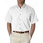UltraClub Adult Mens Short Sleeve Cypress Denim Shirt with Pocket