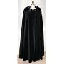 Holidays, Elegant Black Velvet Cloak Lined in Black Satin ~ 52" Long, Fits Adults Sizes 12 to 16
