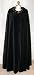 Black Velvet Cloak Lined in Black Satin ~ Adults Sizes Large (10-16)