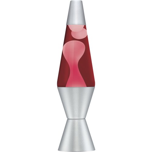 Lava Lite 2122 14.5-inch Classic Lava Lamp, White Wax/Dark Red Liquid/Silver Base