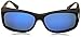 Cocoons Style Line Mx Polarized Rectangular Sunglasses, Black Frame & Gray Blue Mirror Lens, 66 mm