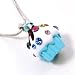 Blue Crystal Cupcake Necklace