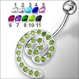 Jeweled Non-Moving Belly Ring Body Jewelry