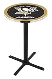 42" Pittsburgh Penguins Bar Height Pub Table - Cross Legs