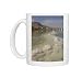 Sea and salt formations with hotels and desert cliffs beyond Photo Mugs
