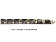 Light Weight 8" Stainless Steel and Black Men's Bracelet