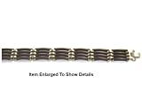 Light Weight 8 Stainless Steel and Black Men's Bracelet