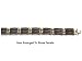 Light Weight 8" Stainless Steel and Black Men's Bracelet
