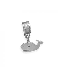 MMA Silver - Oxidized Whale Charm Bead