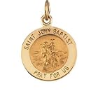 14K Yellow Gold St. John The Baptist Medal