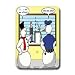 Londons Times Famous People Places Books Cartoons - Snowman Police Line-up - Light Switch Covers - single toggle switch