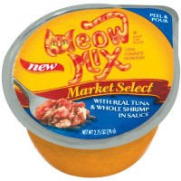 Meow Mix Market Select with Real Tuna Whole Shrimp in Sauce