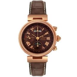 Click here to buy JACQUES LEMANS Mens Automatic Chronograph Rose gold plated Alligator Strap 916R-ABT02C by Jacques Lemans.