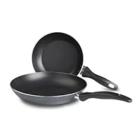 T-fal A857S294 Specialty Nonstick 8-Inch and 10-Inch 2-Piece Fry Pan / Saute Pan Dishwasher Safe Cookware Set, Black