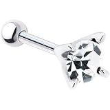 Surgical Steel Clear Cubic Zirconia Cartilage Earring
