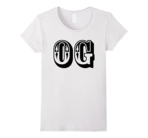 Seen By Design: OG Original Gangsta Shirt - Black Script - Female Small - White