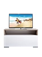Kenyap Mueble Para TV Decoflex Blanco / Marrón Claro 90 x 49 x 45