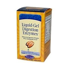 Liquid Gel Digestion Enzymes - 60 tabs,(Nature's Secret)