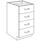 15" 4-Drawer Base Cabinet - Prepac Furniture - BD-1536-F