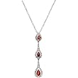 14K White Gold Ruby and Diamond Necklace